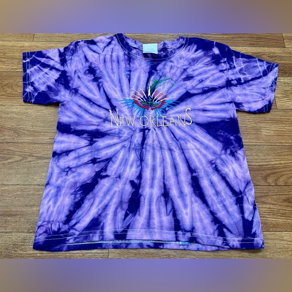 Vintage 90s New Orleans Mardi Gras Tee Shirt Youth Size XS